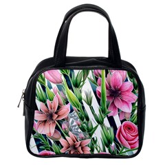 Sumptuous Watercolor Flowers Classic Handbag (one Side) by GardenOfOphir