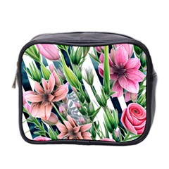 Sumptuous Watercolor Flowers Mini Toiletries Bag (two Sides) by GardenOfOphir