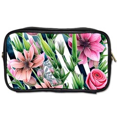 Sumptuous Watercolor Flowers Toiletries Bag (one Side) by GardenOfOphir