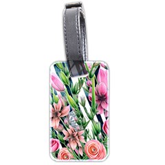 Sumptuous Watercolor Flowers Luggage Tag (two Sides) by GardenOfOphir