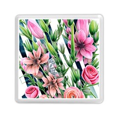 Sumptuous Watercolor Flowers Memory Card Reader (square) by GardenOfOphir