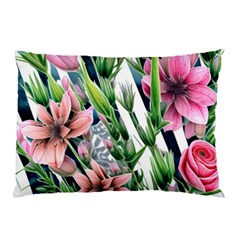 Sumptuous Watercolor Flowers Pillow Case (two Sides) by GardenOfOphir