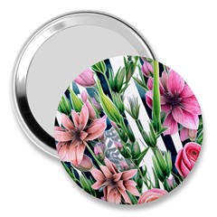 Sumptuous Watercolor Flowers 3  Handbag Mirrors by GardenOfOphir