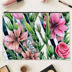 Sumptuous Watercolor Flowers Cosmetic Bag (xxxl) by GardenOfOphir