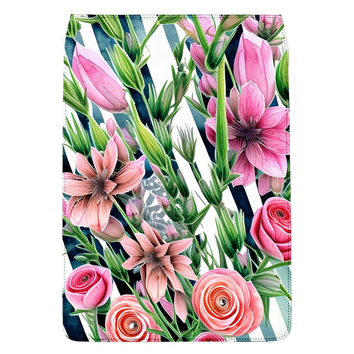 Sumptuous watercolor flowers Removable Flap Cover (L)