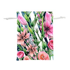 Sumptuous Watercolor Flowers Lightweight Drawstring Pouch (s) by GardenOfOphir