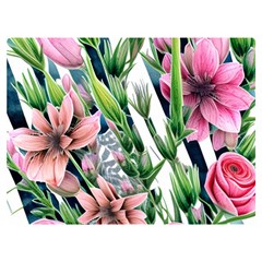 Sumptuous Watercolor Flowers Premium Plush Fleece Blanket (extra Small) by GardenOfOphir