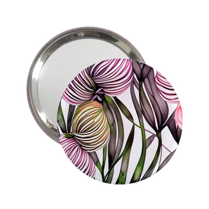 Charming and Cheerful Watercolor Flowers 2.25  Handbag Mirrors