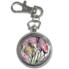 Charming And Cheerful Watercolor Flowers Key Chain Watches by GardenOfOphir