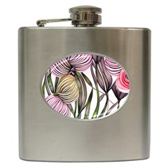 Charming And Cheerful Watercolor Flowers Hip Flask (6 Oz) by GardenOfOphir