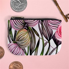 Charming And Cheerful Watercolor Flowers Mini Coin Purse by GardenOfOphir