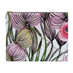 Charming And Cheerful Watercolor Flowers Cosmetic Bag (xl) by GardenOfOphir