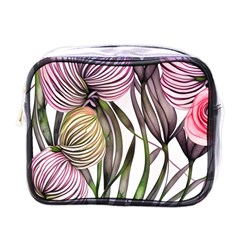 Charming And Cheerful Watercolor Flowers Mini Toiletries Bag (one Side) by GardenOfOphir