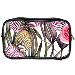 Charming And Cheerful Watercolor Flowers Toiletries Bag (one Side) by GardenOfOphir