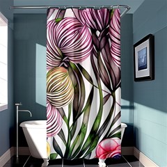 Charming And Cheerful Watercolor Flowers Shower Curtain 36  X 72  (stall)  by GardenOfOphir