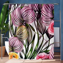 Charming And Cheerful Watercolor Flowers Shower Curtain 60  X 72  (medium)  by GardenOfOphir