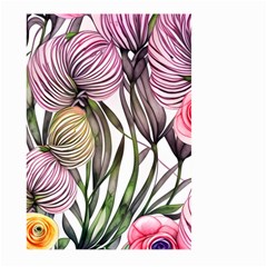 Charming And Cheerful Watercolor Flowers Large Garden Flag (two Sides) by GardenOfOphir