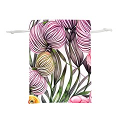 Charming And Cheerful Watercolor Flowers Lightweight Drawstring Pouch (m) by GardenOfOphir