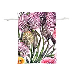 Charming And Cheerful Watercolor Flowers Lightweight Drawstring Pouch (l) by GardenOfOphir