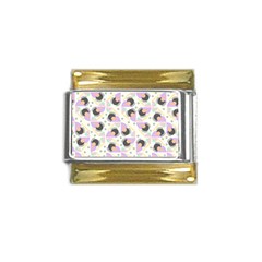 Pattern Pastel Drawing Art Gold Trim Italian Charm (9mm)