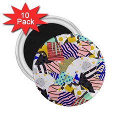 Digital Paper Scrapbooking Abstract 2 25  Magnets (10 Pack)  by Ravend