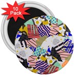 Digital Paper Scrapbooking Abstract 3  Magnets (10 pack)  Front