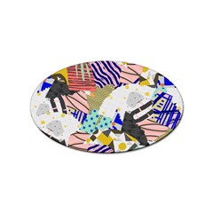 Digital Paper Scrapbooking Abstract Sticker Oval (10 Pack) by Ravend