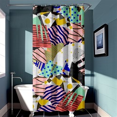 Digital Paper Scrapbooking Abstract Shower Curtain 36  X 72  (stall)  by Ravend