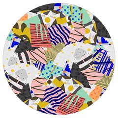 Digital Paper Scrapbooking Abstract Round Trivet by Ravend