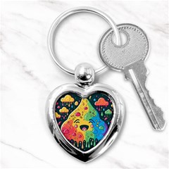 Rainbows Drip Dripping Paint Happy Key Chain (heart) by Ravend