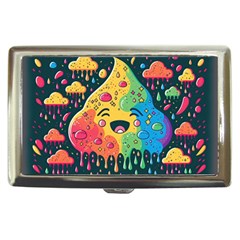 Rainbows Drip Dripping Paint Happy Cigarette Money Case by Ravend