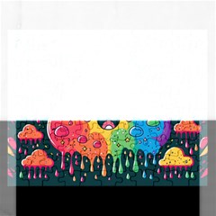 Rainbows Drip Dripping Paint Happy Rectangular Jigsaw Puzzl by Ravend