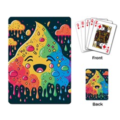 Rainbows Drip Dripping Paint Happy Playing Cards Single Design (rectangle) by Ravend