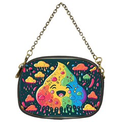 Rainbows Drip Dripping Paint Happy Chain Purse (one Side) by Ravend