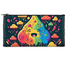 Rainbows Drip Dripping Paint Happy Pencil Case by Ravend