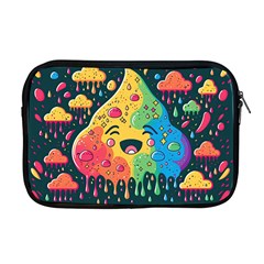 Rainbows Drip Dripping Paint Happy Apple Macbook Pro 17  Zipper Case by Ravend