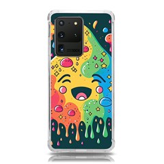 Rainbows Drip Dripping Paint Happy Samsung Galaxy S20 Ultra 6 9 Inch Tpu Uv Case by Ravend