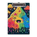 Rainbows Drip Dripping Paint Happy A5 Acrylic Clipboard Front