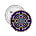 Kaleidoscope Geometric Circles 2.25  Buttons Front