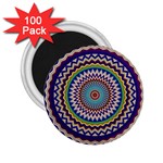 Kaleidoscope Geometric Circles 2.25  Magnets (100 pack)  Front