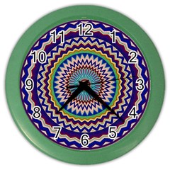 Kaleidoscope Geometric Circles Color Wall Clock by Ravend