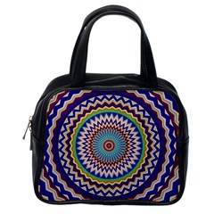 Kaleidoscope Geometric Circles Classic Handbag (one Side) by Ravend