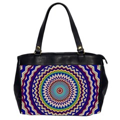 Kaleidoscope Geometric Circles Oversize Office Handbag (2 Sides) by Ravend