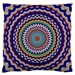 Kaleidoscope Geometric Circles Large Premium Plush Fleece Cushion Case (two Sides) by Ravend