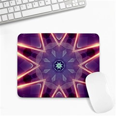 Abstract Glow Kaleidoscopic Light Small Mousepad by Ravend