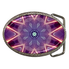 Abstract Glow Kaleidoscopic Light Belt Buckles by Ravend