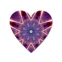 Abstract Glow Kaleidoscopic Light Heart Magnet by Ravend