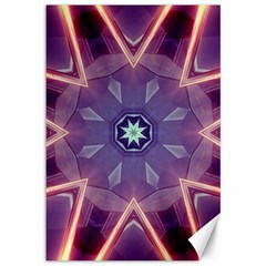 Abstract Glow Kaleidoscopic Light Canvas 12  X 18  by Ravend