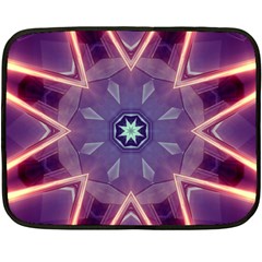 Abstract Glow Kaleidoscopic Light One Side Fleece Blanket (mini) by Ravend