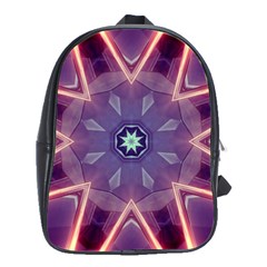 Abstract Glow Kaleidoscopic Light School Bag (large) by Ravend